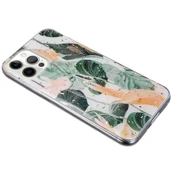 iPhone 13 Pro Telefontok - Gold Glam Virágok - mintás műanyag hátlap tok, szilikon kerettel-4