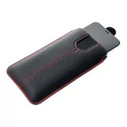 Forcell Pocket Telefontok - fekete tépőzáras, kihúzós füles tok (15,5x7,5x1 cm)-3