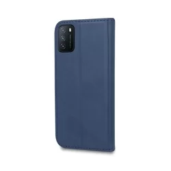 Xiaomi Redmi 9T / POCO M3 Telefontok - Smart Magnetic kék szilikon keretes mágneses könyvtok-1
