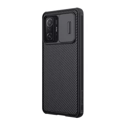 Xiaomi 11T 5G / 11T Pro Telefontok - Nillkin csúsztatható kameravédős fekete hátlap tok-1