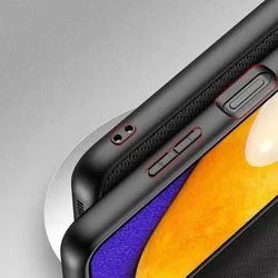 Samsung Galaxy A03s Telefontok - Dux Ducis Fino fekete műanyag tok, szilikon kerettel-1