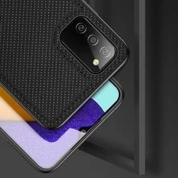 Samsung Galaxy A03s Telefontok - Dux Ducis Fino fekete műanyag tok, szilikon kerettel-2