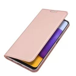 Samsung Galaxy M22 Telefontok - Dux Ducis rose gold flipcover tok-2