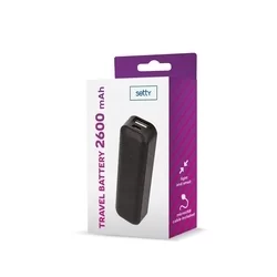 Setty Travel Powerbank - fekete power bank 2600 mAh-1