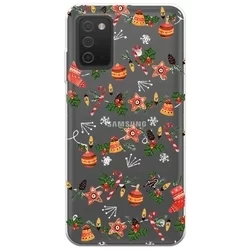 Samsung Galaxy A03s Telefontok - Forcell Christmas chain átlátszó mintás szilikon hátlap tok-2