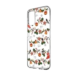 Samsung Galaxy A03s Telefontok - Forcell Christmas chain átlátszó mintás szilikon hátlap tok-3