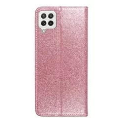 Samsung M22 Telefontok - pink Shiny mágneses szilikon keretes könyvtok-2