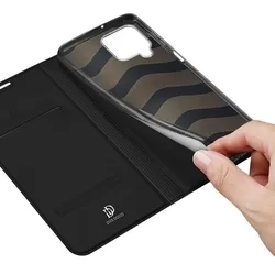 Samsung Galaxy M22 Telefontok - Dux Ducis fekete flipcover tok-5