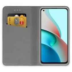 Xiaomi 11T 5G / 11T Pro Telefontok - arany mágneses szilikon keretes könyvtok-3