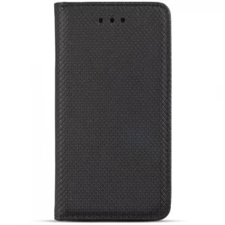 Samsung Galaxy A6 Plus 2018 Telefontok - fekete szilikon keretes mágneses könyvtok-2