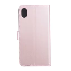 iPhone XR Telefontok - ráhajtófüles könyvtok rosegold -1