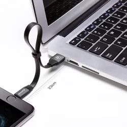 Kábel: Baseus CALMBJ-B01 - USB / Lightning fekete kábel 2A, 23 cm-6
