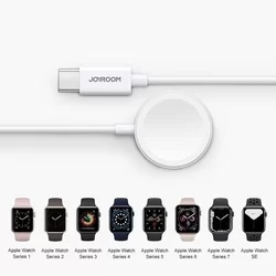 Apple Watch JOYROOM S-IW004  okosóra töltő - mágneses fehér, TYPE-C (USB-C) kábel-1