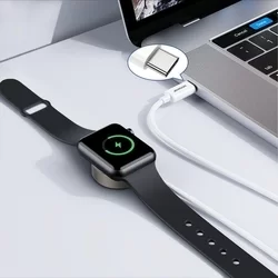 Apple Watch JOYROOM S-IW004  okosóra töltő - mágneses fehér, TYPE-C (USB-C) kábel-5