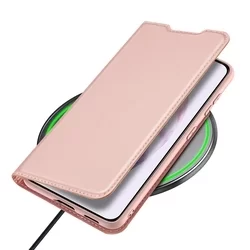 Samsung Galaxy S22+ (S22 Plus) Telefontok - Dux Ducis rose gold flipcover tok-6