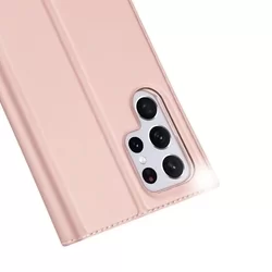 Samsung Galaxy S22 Ultra Telefontok - Dux Ducis rose gold flipcover tok-4