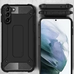 Samsung Galaxy S21 FE Telefontok - Forcell Defender II fekete ütésálló hátlap tok-1