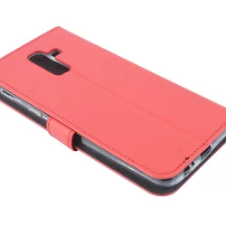 Samsung Galaxy J8 Telefontok - kihajtható tok - Piros-3