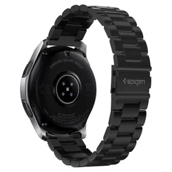 Okosóra fémszíj - Huawei Watch GT 3 (46 mm) - Spigen Modern Fit fekete fémszíj (22 mm szíj szélesség)-1