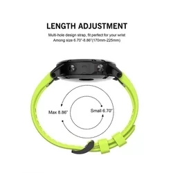 GARMIN FENIX 3 / 5X / 3HR / 5X PLUS / 6X / 6X PRO / 7X okosóra szíj - TECH-PROTECT Smooth zöld szilikon szíj-2