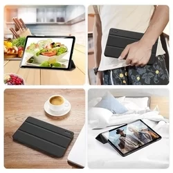 Samsung Galaxy Tab A 8.0 2019 Tablettok (SM-T290) - DUX DUCIS DOMO fekete smart case tablet tok-3