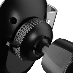 DUDAO F3Pro Telefontartó - Qi vezeték nélküli töltős, szellőzőrácsra rögzíthető fekete autós telefontartó + fekete USB/MicroUSB kábel-3