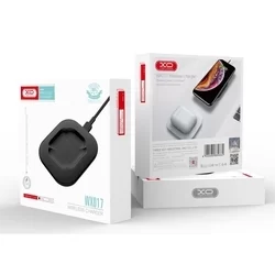 XO WX017 Telefon töltő - fekete vezeték nélküli (Wireless) töltő 2A okostelefonhoz és Airpods 2 / Pro készülékhez-1
