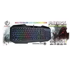 Rebeltec Patrol Billentyűzet - vezetékes Gamer billentyűzet színes háttérvilágítással - fekete (angol kiosztású)-2