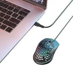 Egér - XO M4 - vezetékes, optikai fekete Gamer egér, háttérvilágítással-1