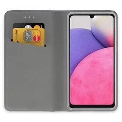 Samsung Galaxy A33 5G Telefontok - piros mágneses szilikon keretes könyvtok-1