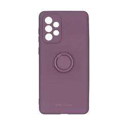 Samsung Galaxy A73 5G Telefontok - Roar Amber lila szilikon tok, kitámasztó ujjgyűrűvel-1