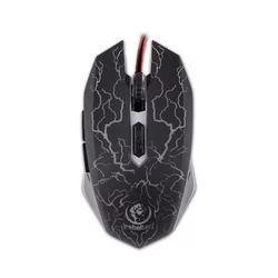 REBELTEC Diablo Egér - szövet vezetékes, optikai fekete Gamer egér, háttérvilágítással-3