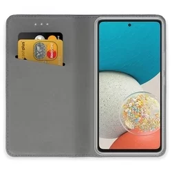 Samsung Galaxy A53 5G Telefontok - piros mágneses szilikon keretes könyvtok-1