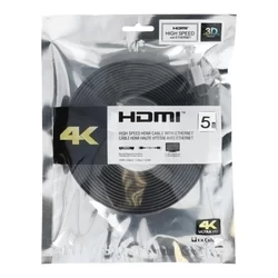 Nagy sebességű HDMI kábel Ethernettel - 5m, fekete-2