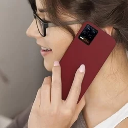 Realme 8 / 8 Pro Telefontok - burgundy szilikon tok-2