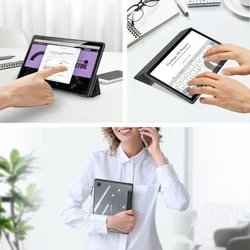 Samsung Galaxy Tab A8 Tablettok 10.5 X200 / X205 - DUX DUCIS TOBY fekete ütésálló tok-5