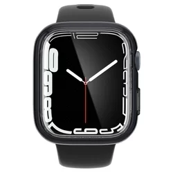 Okosóra tok - Apple Watch 7 / 8 / 9 (45 mm) okosóra tok - SPIGEN Space Crystal szürke átlátszó szilikon tok-4