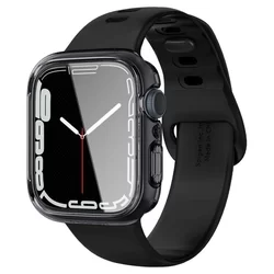 Okosóra tok - Apple Watch 7 / 8 / 9 (45 mm) okosóra tok - SPIGEN Space Crystal szürke átlátszó szilikon tok-6