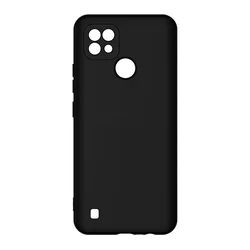 Realme C21 Telefontok - fekete szilikon tok-1
