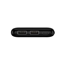 Setty Powerbank - fekete power bank 5000 mAh, LCD kijelzővel, 2USB-2