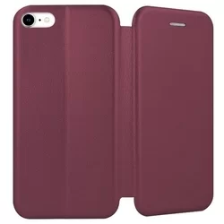 iPhone 7 / 8 Telefontok - Smart Diva burgundi mágneses könyvtok-1