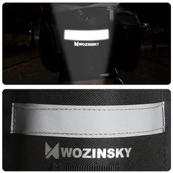 Wozinsky WBB3BK Biciklis tartó - Univerzális, vízálló kerékpár csomagtartóra szerelhető, fekete táska, vállpánttal-6