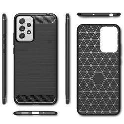 Samsung Galaxy A53 5G Telefontok - Forcell CARBON fekete szilikon tok-4