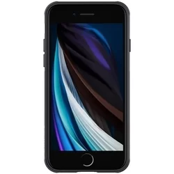 iPhone SE3 2022 Telefontok - Nillkin csúsztatható kameravédős fekete hátlap tok-3