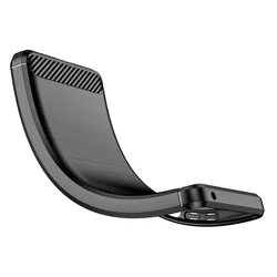 Realme 9 Pro Telefontok - Carbon fekete szilikon hátlap tok-1