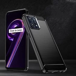 Realme 9 Pro Telefontok - Carbon fekete szilikon hátlap tok-5