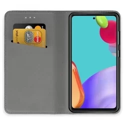 Samsung Galaxy A13 (A135F / A137F) Telefontok - fekete mágneses szilikon keretes könyvtok-1
