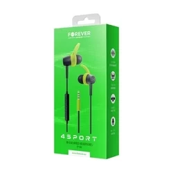 Forver SP-100 Headset - fekete/zöld stereo headset fülhallgató, mikrofonnal-2