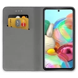 Samsung Galaxy A03 (A035F) Telefontok - piros mágneses szilikon keretes könyvtok-3