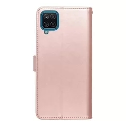 Samsung Galaxy A12 Telefontok - MEZZO mandala mintás rose gold mágneses szilikon keretes könyvtok-2
